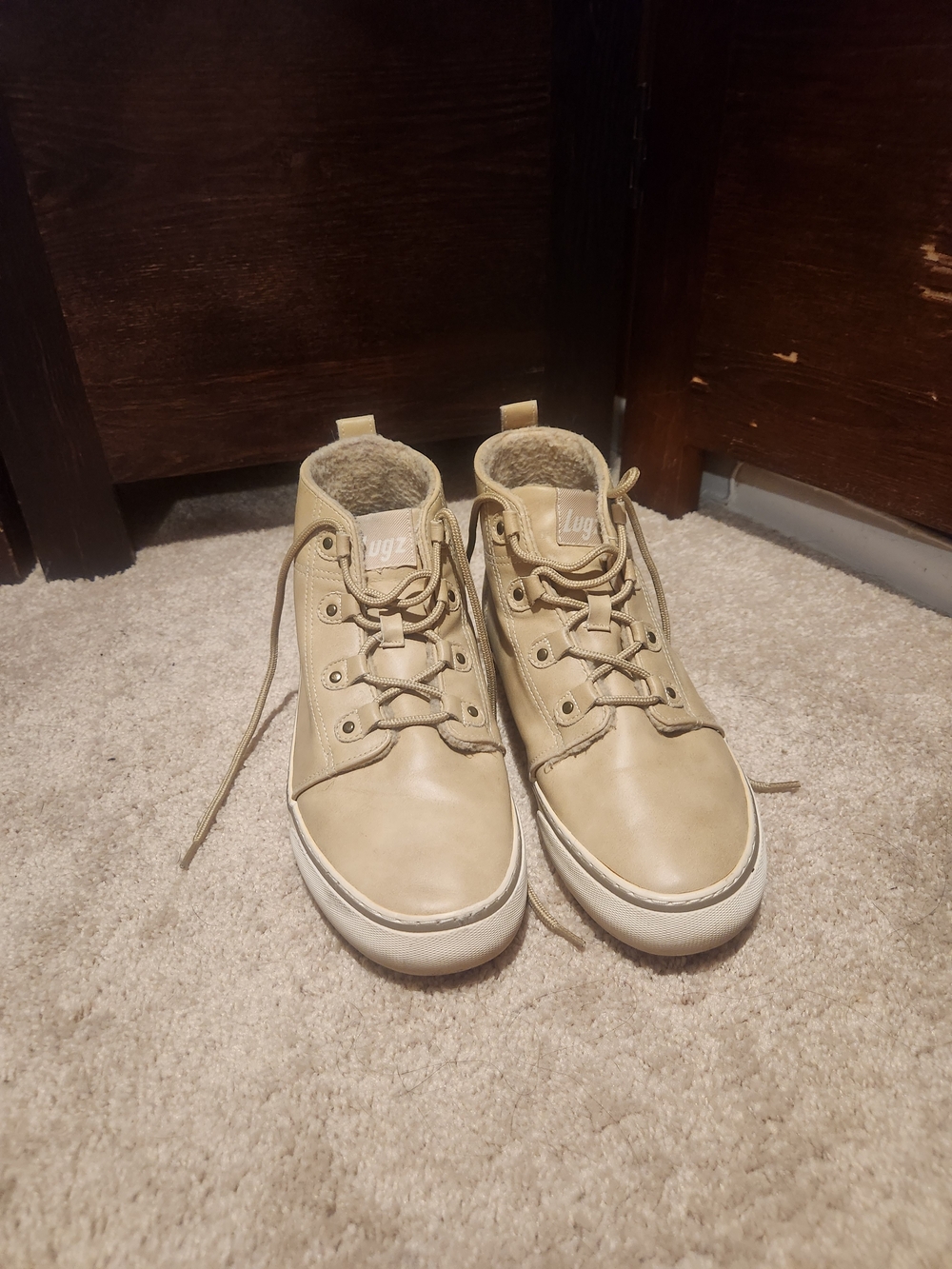Lugz Women Tan High-Top Sneaker